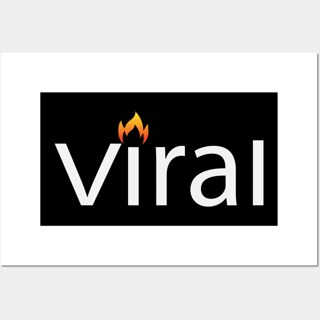 Viral going viral text design Wall Art by BL4CK&WH1TE 